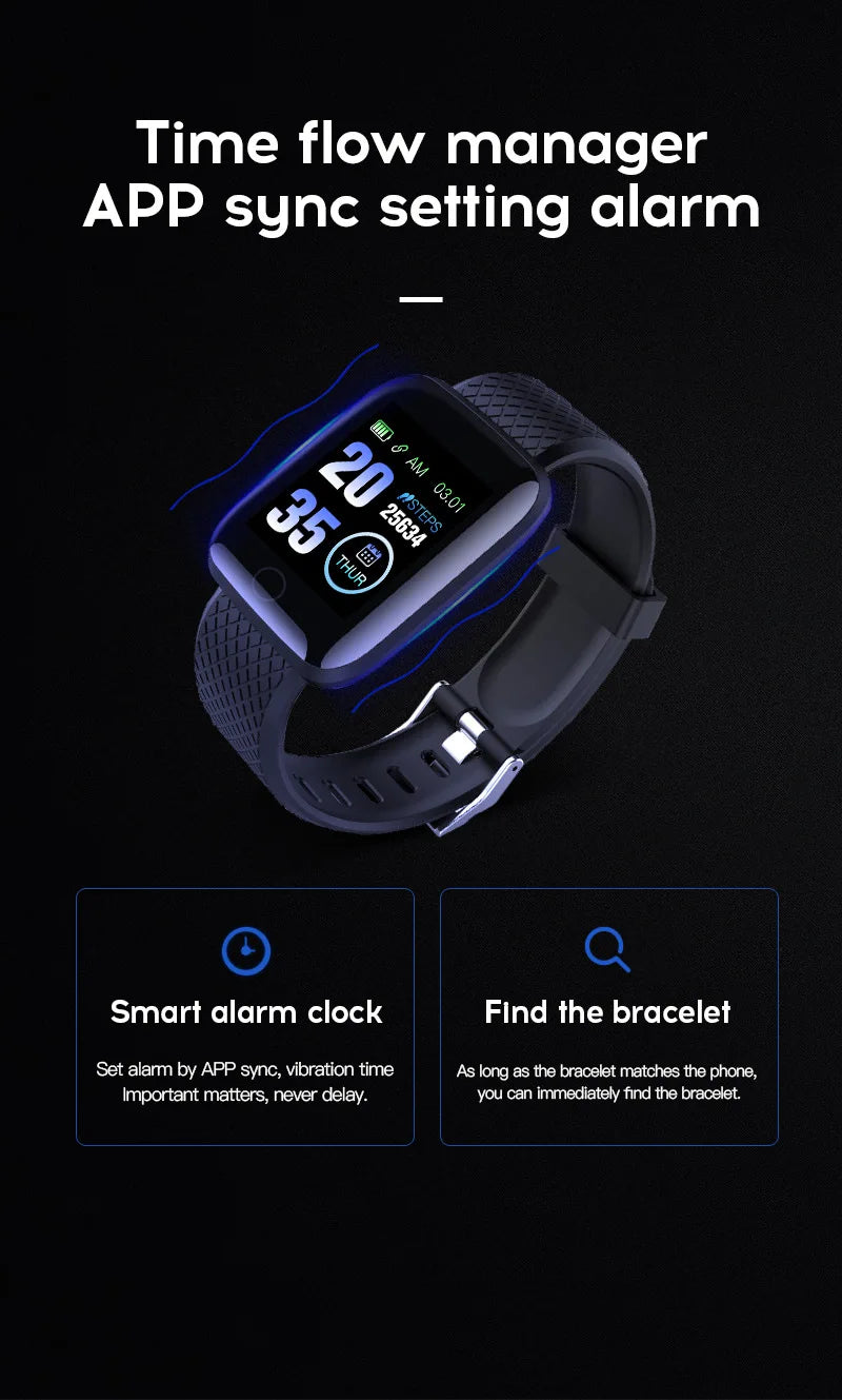 116plus Smart Watch Men Women Bluetooth Connected Phone Music Fitness Multifunctional Sports Bracelet Sleep Monitor Smartwatchs