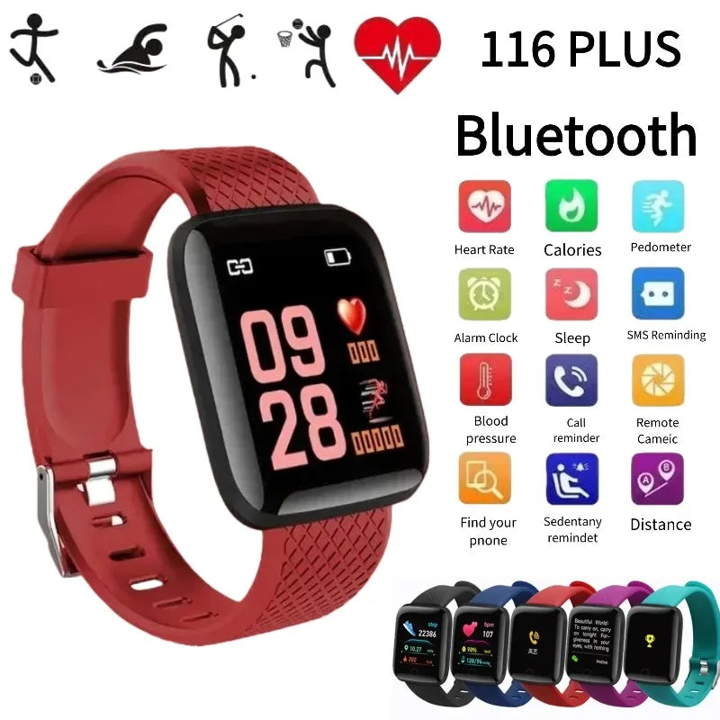 116plus Smart Watch Men Women Bluetooth Connected Phone Music Fitness Multifunctional Sports Bracelet Sleep Monitor Smartwatchs