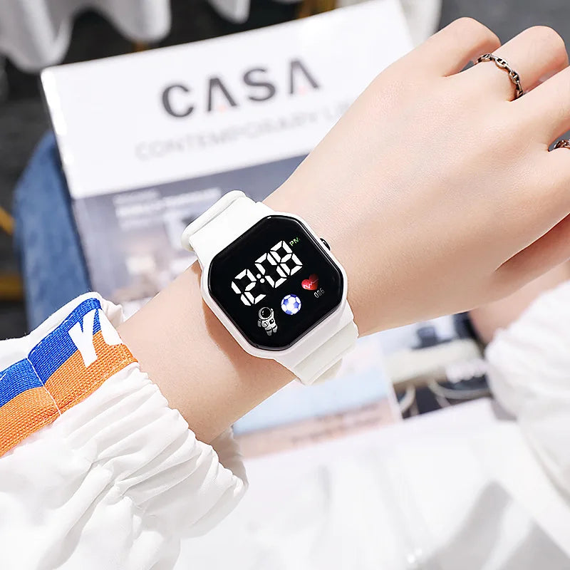 Kids Watch Sport LED Digital Watches Football Silicone Strap Waterproof Electronic Wristwatch for Children Boys Girls Gifts