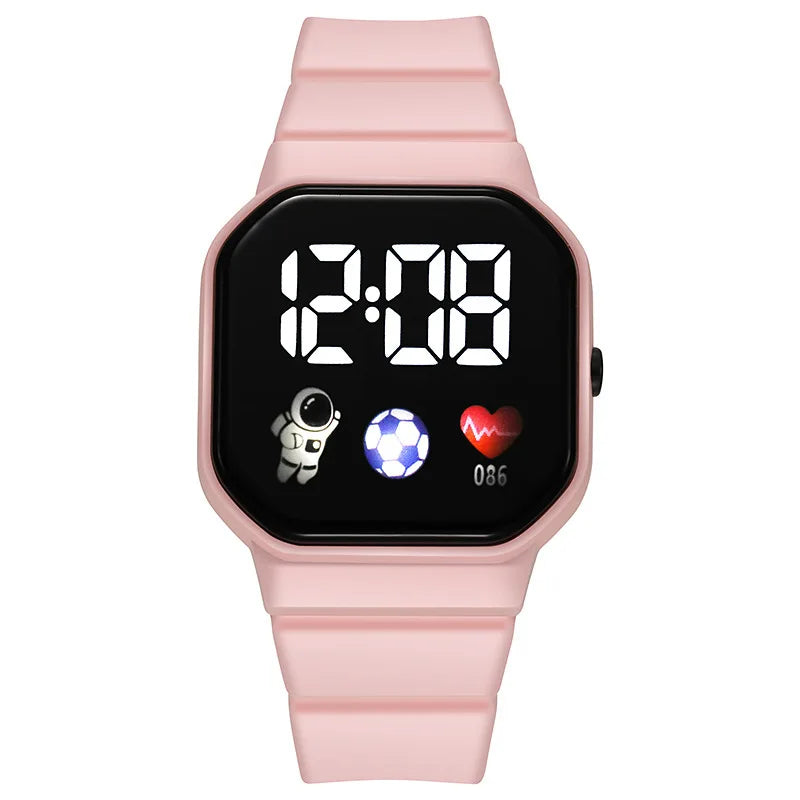 2026 LED Digital Watch For Kids Boys Sports Waterproof Watches Girls Silicone Digital Watch Casual Childrens Electronic Reloj