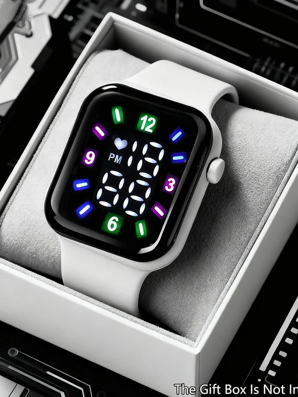 1-piece Women's Digital Electronic Watch with Date/Time/Alarm/Stopwatch Functions - Square Dial, Large Analog Style, 24-Hour For