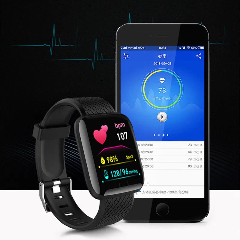 116plus Smart Watch Men Women Bluetooth Connected Phone Music Fitness Multifunctional Sports Bracelet Sleep Monitor Smartwatchs