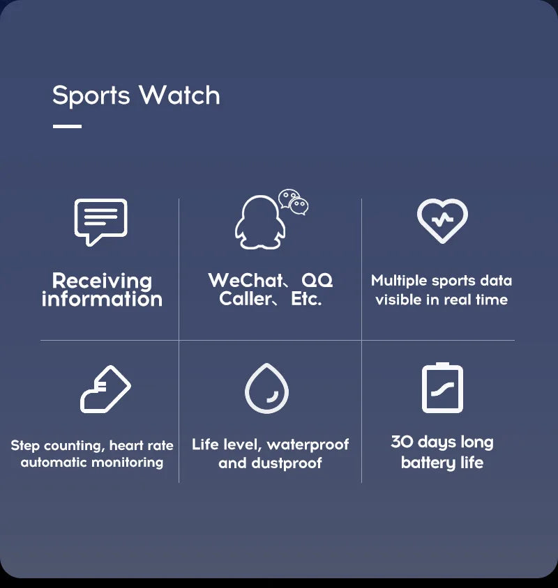 116plus Smart Watch Men and Women Full Touch Screen Sport Fitness Watch Man IP67 Waterproof Bluetooth For Ios Android Smartwatch